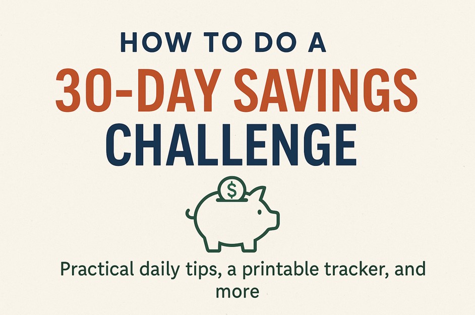How to Do a 30-Day Savings Challenge?
